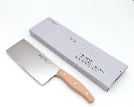 Chinese Vegetable Cleaver, MATTSTONE HILL 7 Inch Chinese Chef's Knife, Vegetable Cleaver, German Steel, Triple Rivet Handle