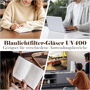Blue Light Blocking Glasses, Vintage Oval Computer Glasses Small Frame, Anti Eye Strain Lightweight Eyewear for Reading Screen Work Women Men