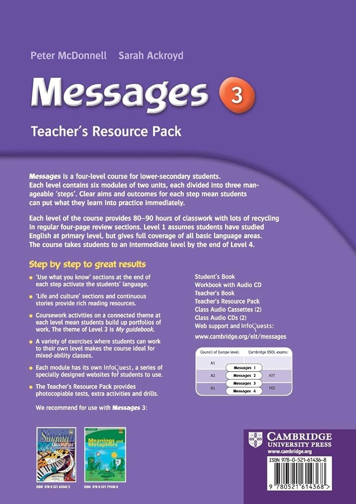 Amazon.com: Messages 3 Teacher's Resource Pack: 9780521614368