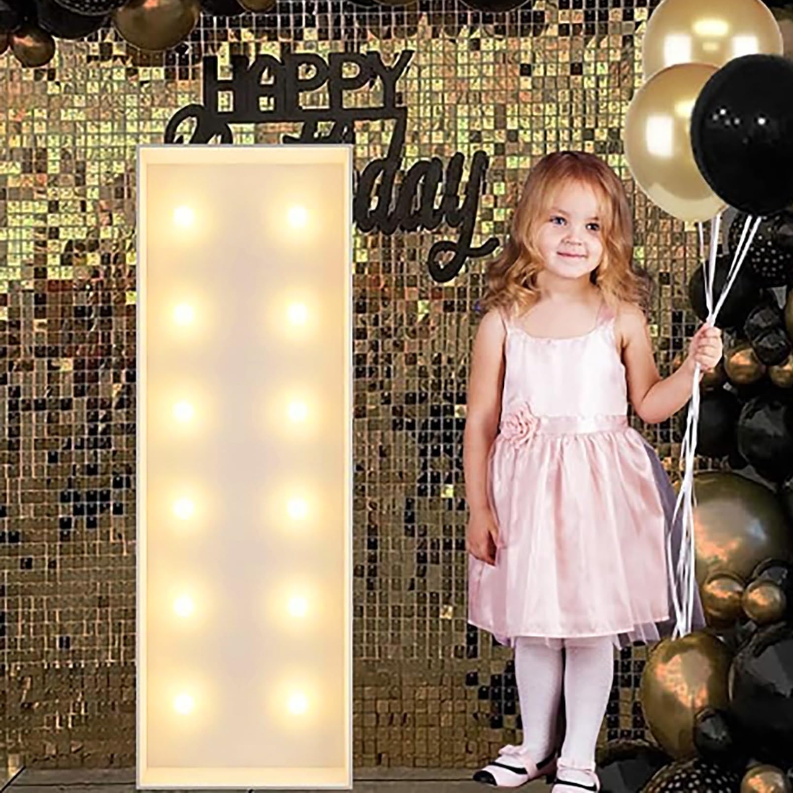 Alphabet LED Lights, 2.3/3.3/4ft Large Words Marquee Cardboard Letters Lamps For Birthday Graduation Party Decorations Wedding Home Decoration(I,120cm/4ft)