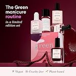 Manucurist Set système GreenTM avec prune - Kit de manucure végétalien professionnel : 1 Dégraissant, 1 Manteau de base, 1 Du vin noir polonais à ongles 1 Top manteau, gouttes séchées - Des cadeaux pour elle