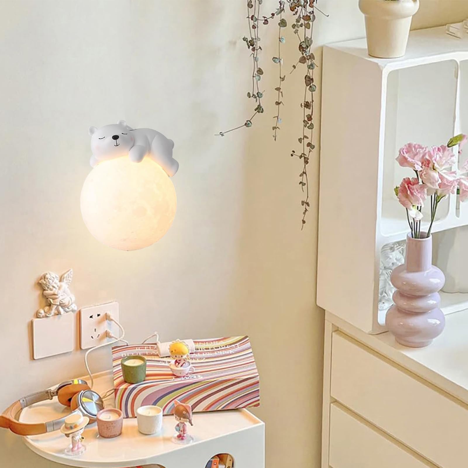 Lámpara colgante moderna,Lámpara de araña - Luces colgantes de animales para dormitorio - Lámpara colgante moderna, iluminación colgante redonda para habitación de niños y dormitorio de niñas