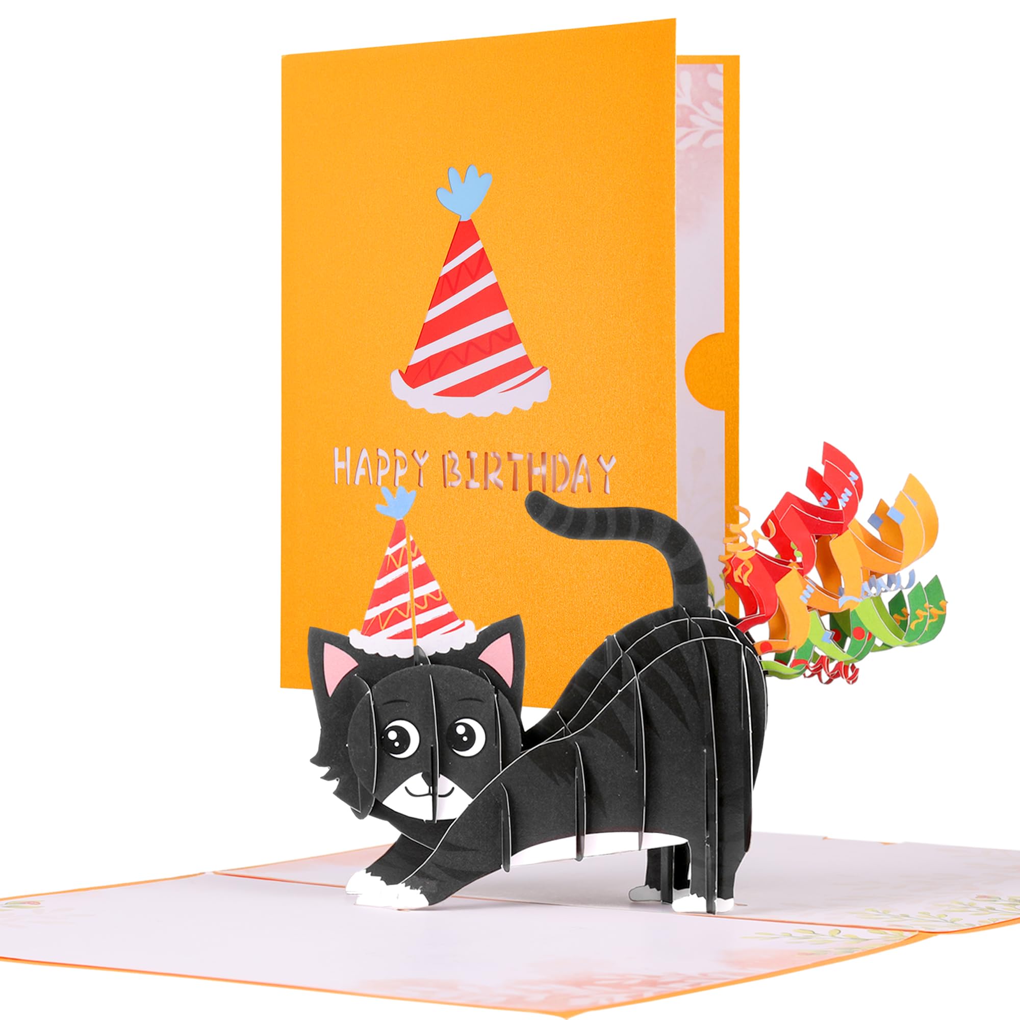 Pop Up Birthday Cards, 3D Birthday Card for Cat Lovers, Funny Cat Birthday Card, Humorous Happy Birthday 3D Card Pop Up Cards for Women Mum Daughter Sister Kids Friends Men