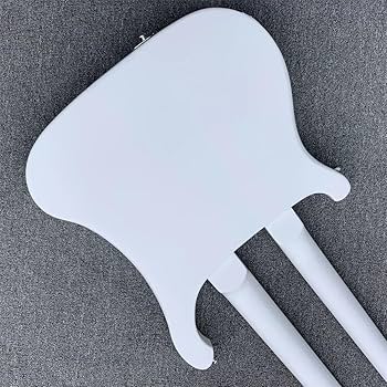 ダブルネックエレキギター ホワイト タイレイなしの6弦エレキギター,ダブルネック,ホワイト,半中空