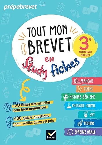 Tout mon brevet 2025 en studyfiches - 3e (toutes les