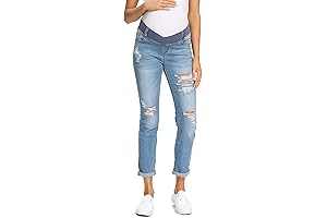 Women's Maternity Distressed Boyfriend Jeans