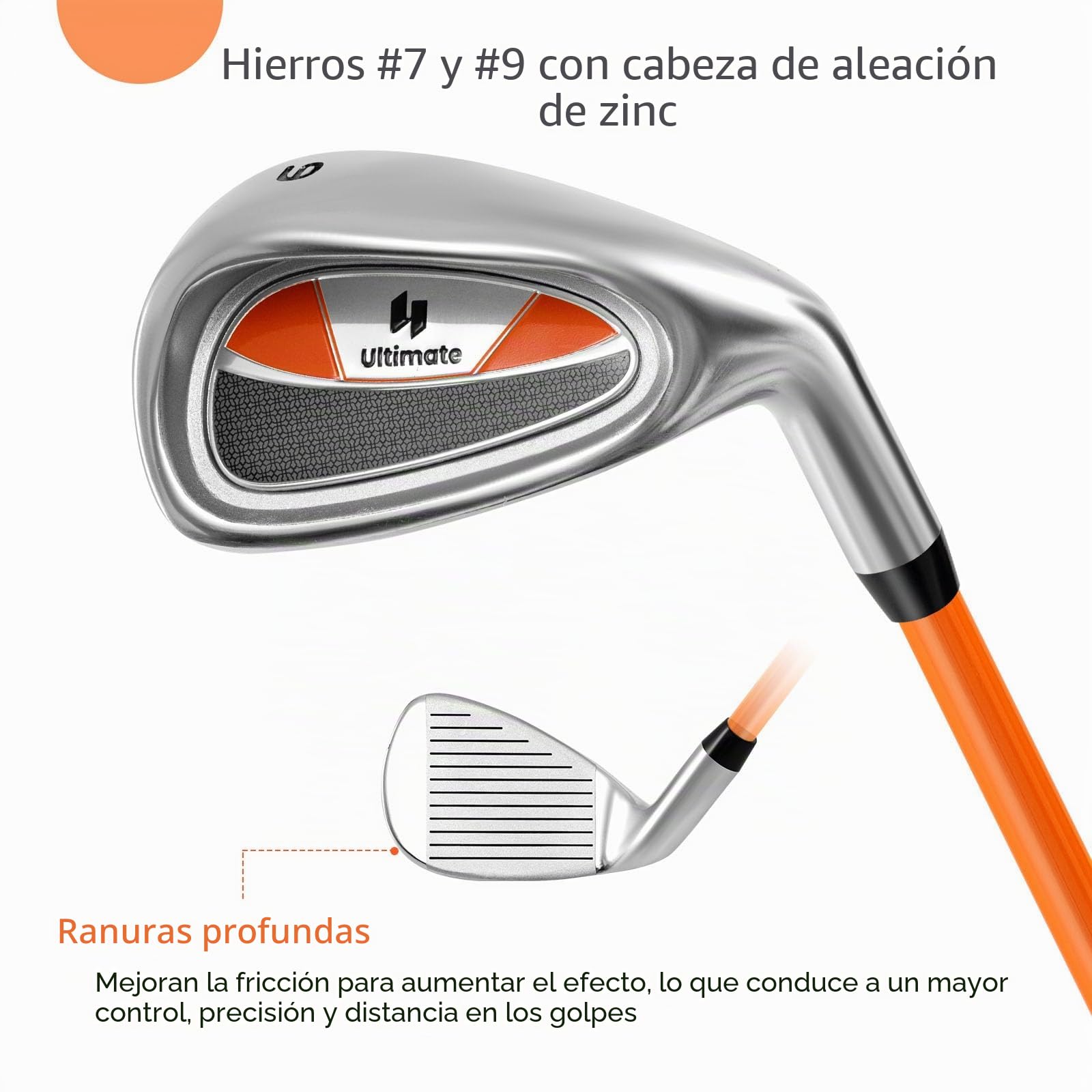 LIFEZEAL Juego de Palos de Golf Infantiles diestros de 4 Piezas