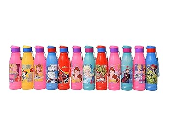 Rudraksh Return Gifts for Kids Birthday Party Water Bottle for Kids Girls/Boys (Multicolor):- Set of 10