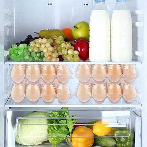 Miniatura 5 de Paquete de 60 cartones de huevos de plástico a granel, 1 docena de cartones de huevos vacíos transparentes para huevos de gallina, cartón de huevos