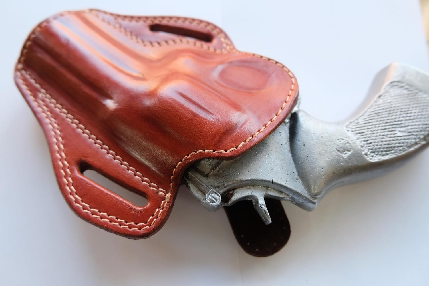 Leather OWB Open Top Holster for S&W 586,617,686" 4 inch Barrel (R.H)