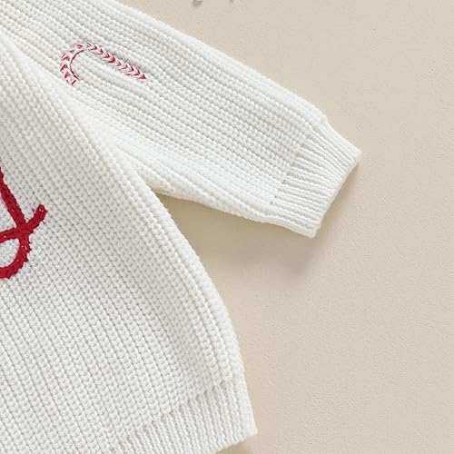 Miniatura 5 de Suéter de punto con bordado de corazón para el día de San Valentín, para bebé, niña, manga larga, regalos para el día de San Valentín