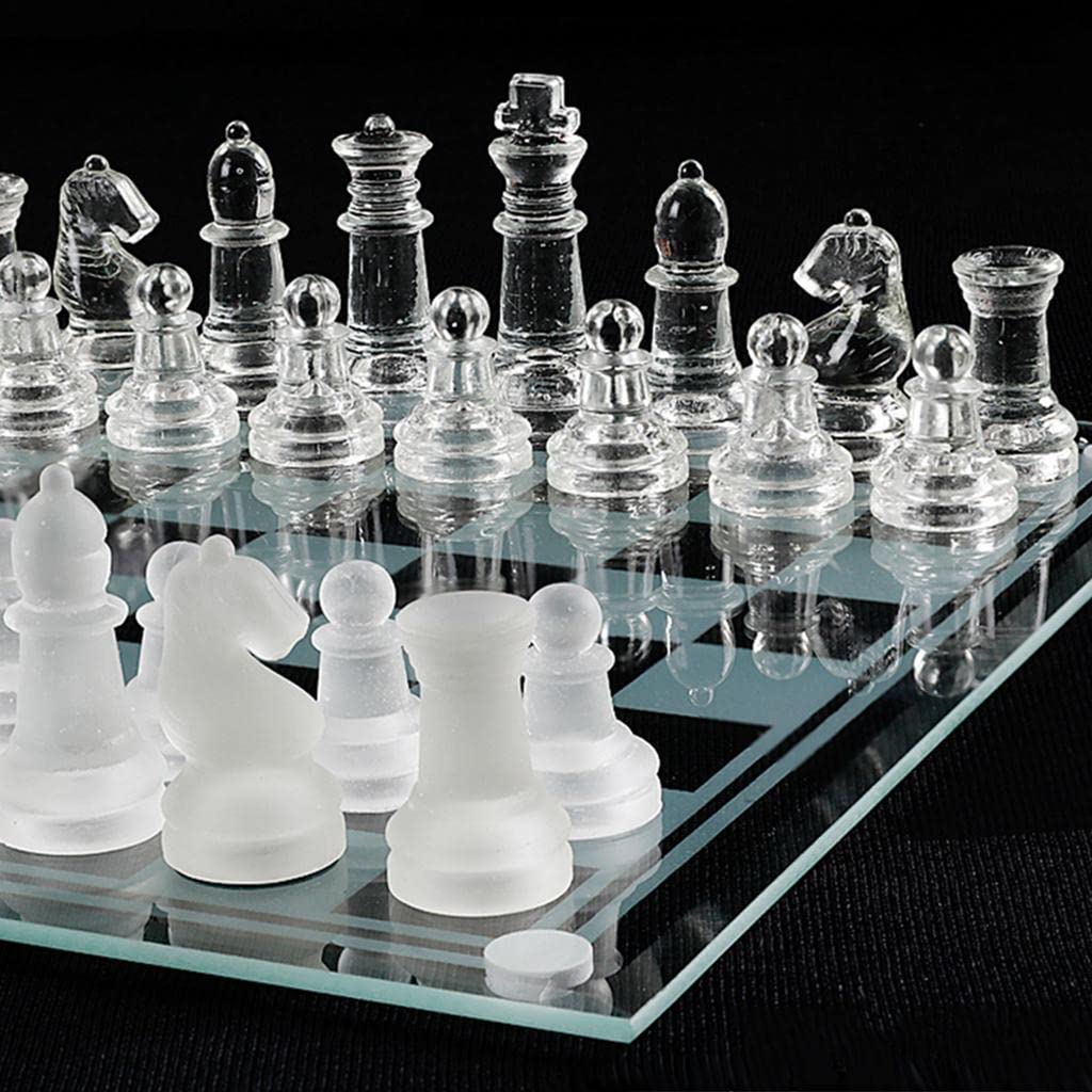 TOG Glass Chess Set Elegant Pieces and Glass Board Game Frosted Clear 20x20cm|Toys & Hobbies | Games | Other Games| (B0CJFV6K8X) Amazon Price History, Amazon Price Tracker