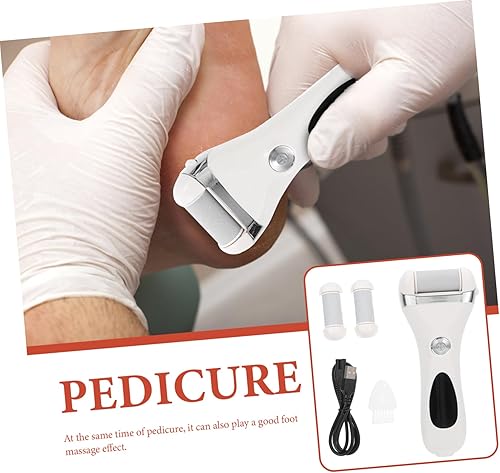 Miniatura 9 de Housoutil Lijadora eléctrica de pie eléctrico para pies, herramientas eléctricas, talón, removedor eléctrico, herramienta de pedicura, accesorio