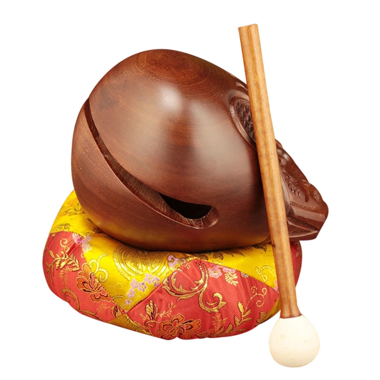 Strumento Musicale Temple Block Mokugyo, Decorazione Da Tavolo, Strumento a Percussione in Legno per La Meditazione sul Bancone Dell'ufficio, 4 Inch