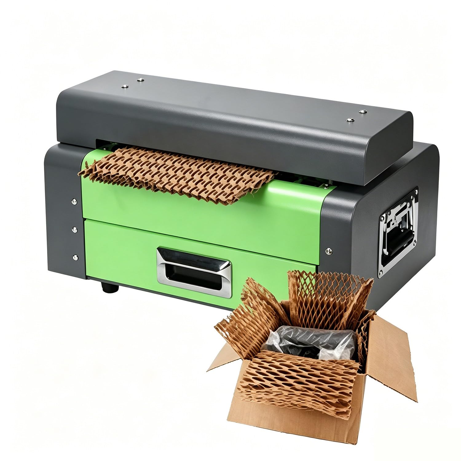 SENJINGHUA Corrugated Box Expansion Cutting Machine, Honeycomb Packing Paper Maker, Transforms Cardboard Into Packing Material, 325MM Cutting Width, 3 M/Min, for Express Packaging cut425mm