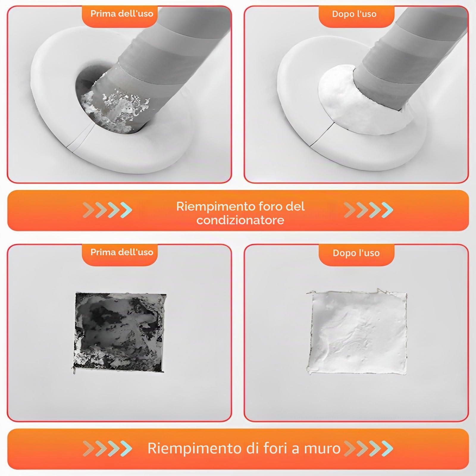 Sigillante impermeabile multiuso, 8 pezzi, emulsione isolante, riparazione rapida fango, fori e spazi vuoti