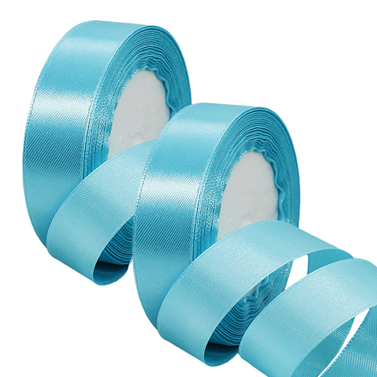 50mm Wide White Ribbon Thick Wedding Car Ribbon 22m, 2 inch Thick White Satin Ribbon for Gift Wrapping Wedding Car Christmas Birthday Cake Hair Bow Florist Bouquet Crafts Decorations — view 114