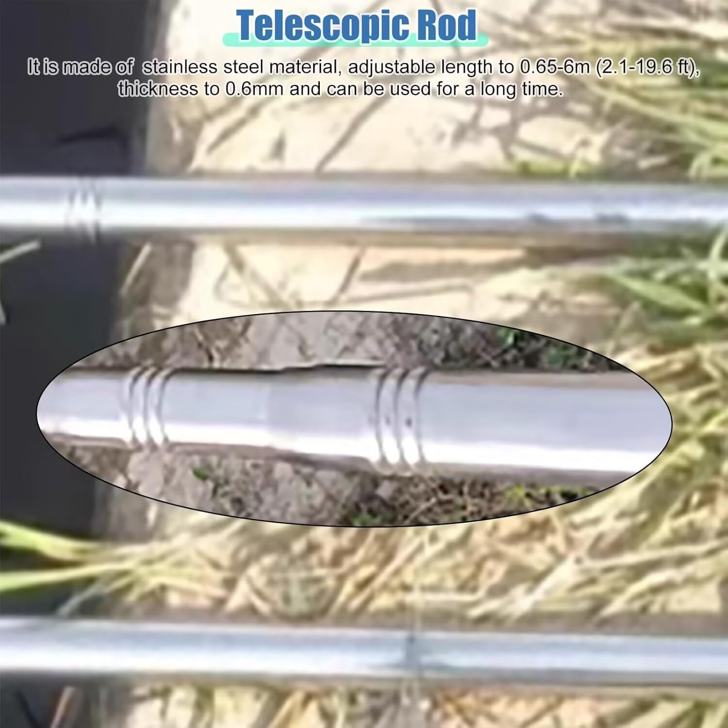 Pértiga telescópica de acero inoxidable for muestreo de agua, cucharón extensible for análisis de agua, muestreo de laboratorio y monitoreo ambiental, varilla de recolección retráctil.