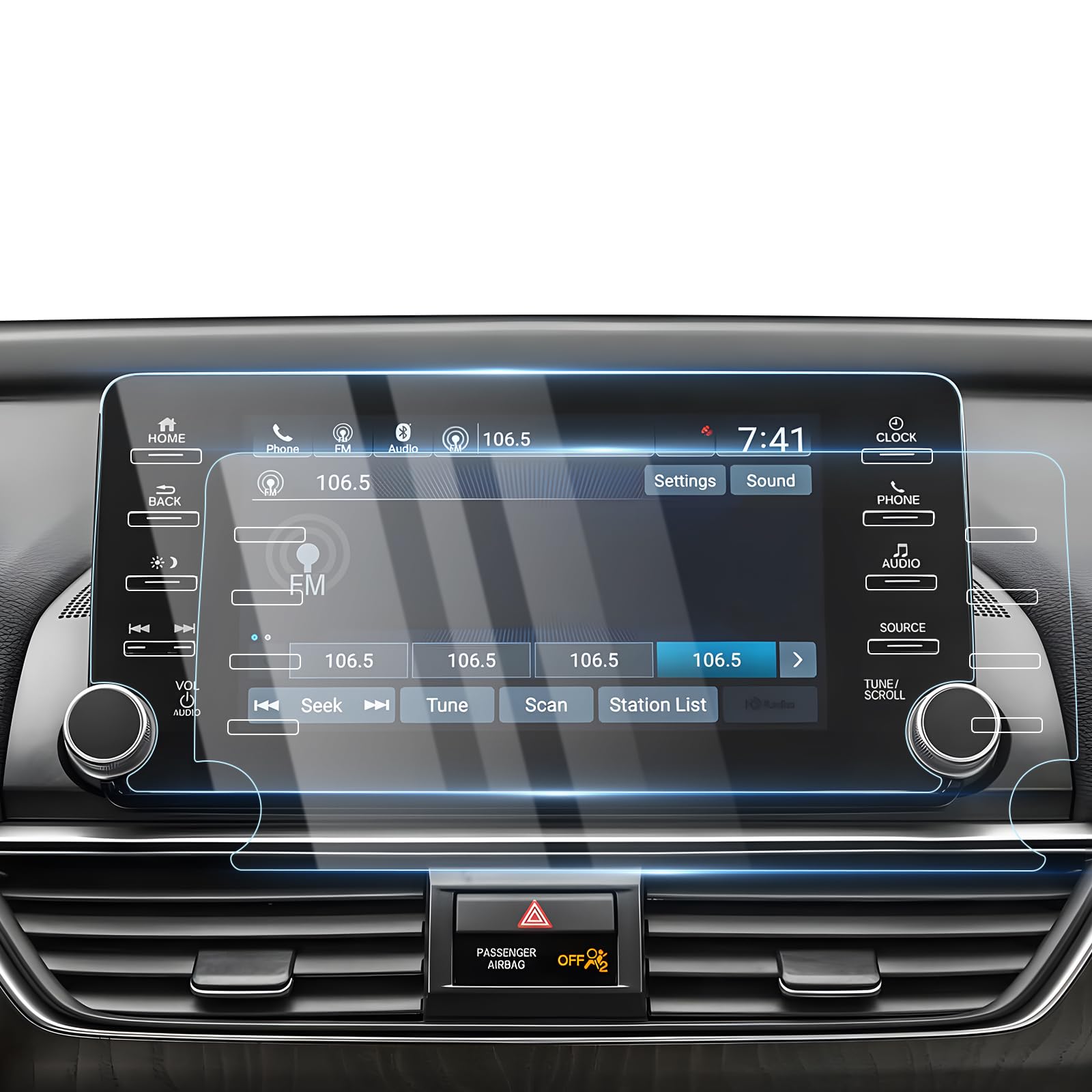 Karltys 2 Pack Accord Screen Protector for 2018-2022 Honda Accord EX-L, Sport Touring - 8-Inch Display, 9H Hardness Tempered Glass Touchscreen Screen