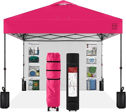 Miniatura 22 de Best Choice Products Carpa Toldo Desplegable de 10x10 pies para Instalación de 1 Persona, Refugio Portátil Instantáneo con Botón de 1 Toque,