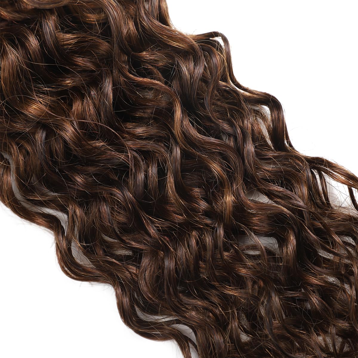 Hair Echthaar Tressen Lockig zum Einnähen Extensions Braunes Haar 4# Virgin Hair Weave Human Hair Bundles Curly 100g/pc 26inch/65cm