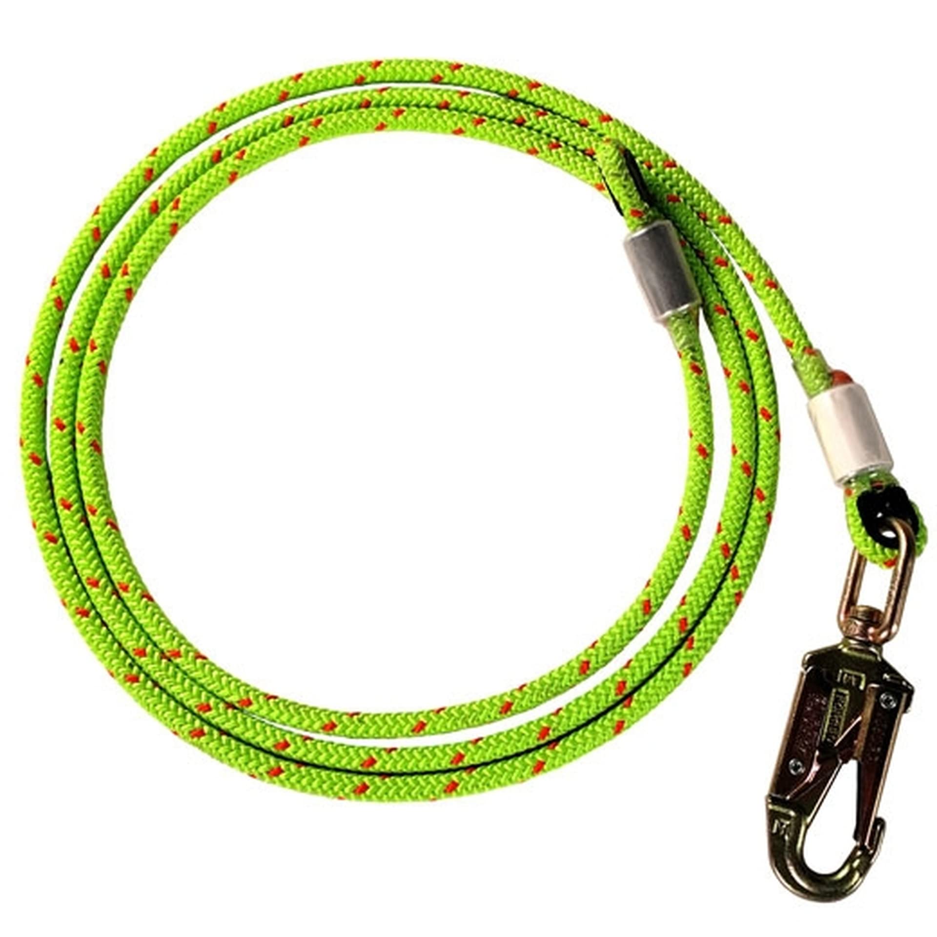 Rope Logic 33900 FL 1/2 x 15' W Core SwSnap Green Coated Flipline Climbing-Accessories