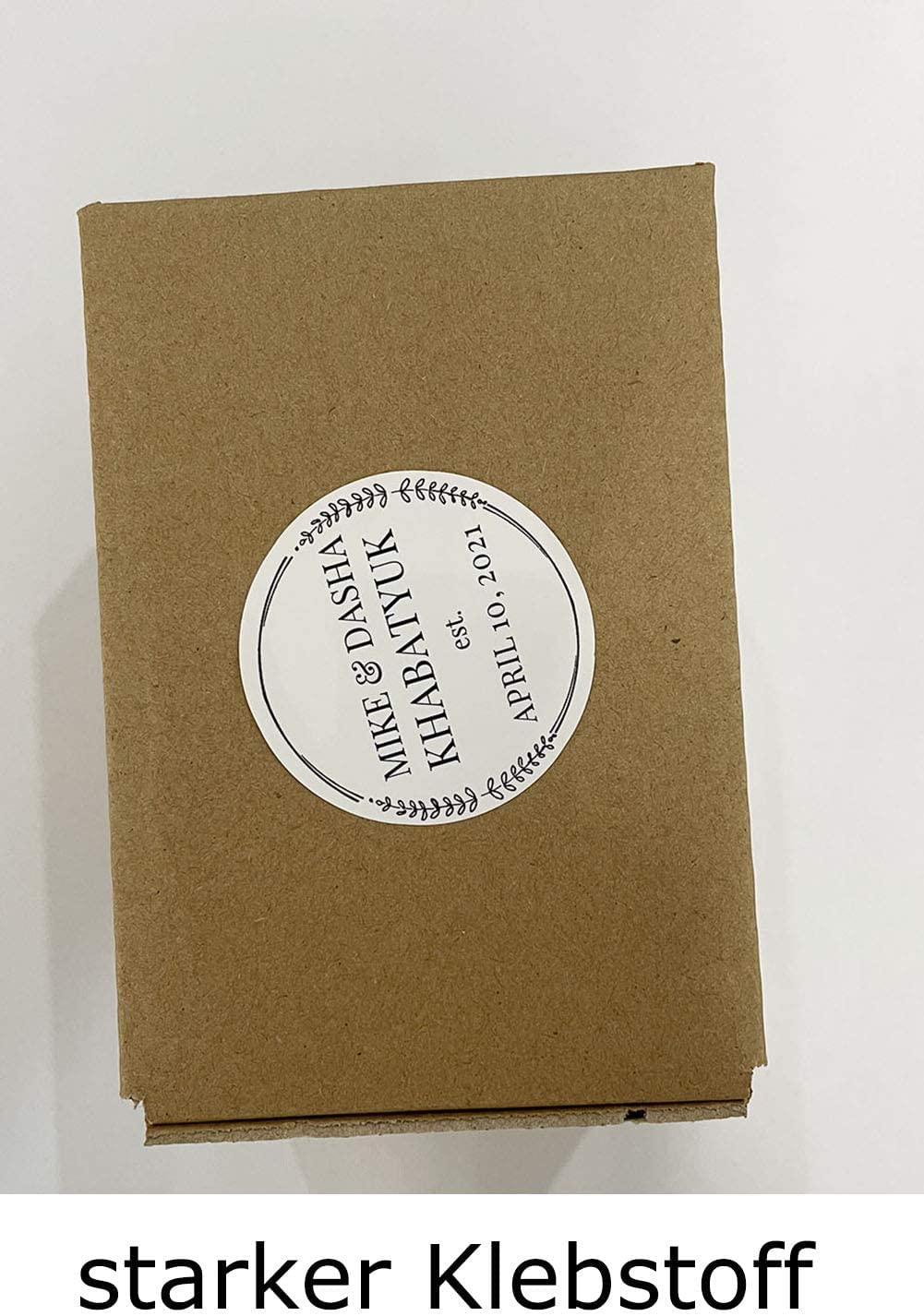 Personalisierte Aufkleber Individuell Etiketten Kleinbetrieb Wasserdicht Text Logo Bild (200, 10x10cm Runden)