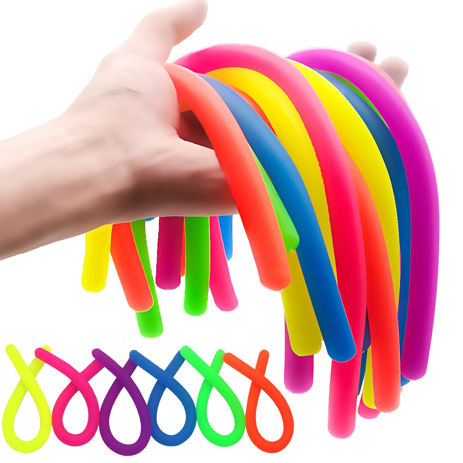 Buy 48 Pcs Monkey Noodle Stretchy String Fidget, Sensory Fidget Noodles