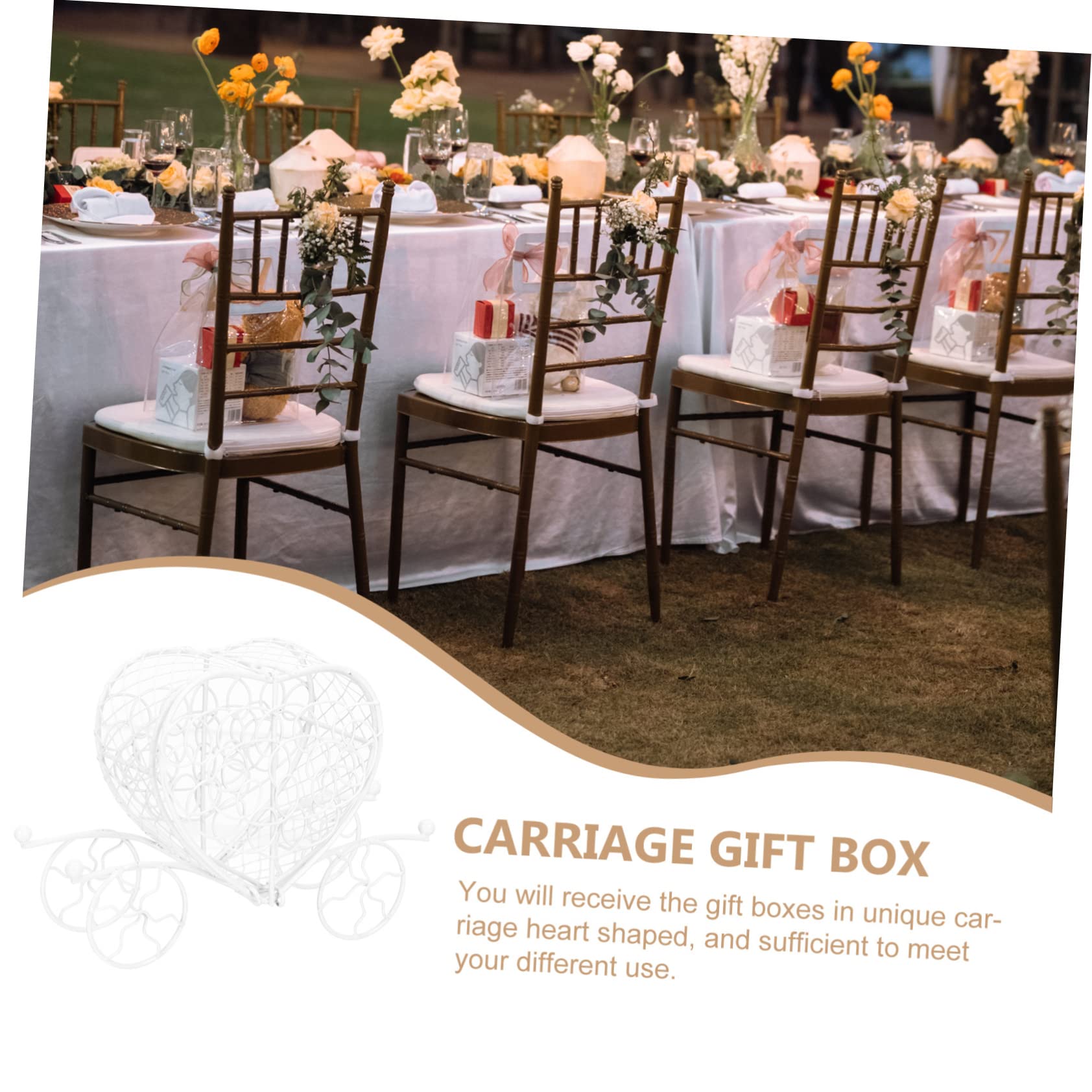 SAFIGLE 2 Sätze Herzform Geschenkboxen Aus Romantische Kutschen Design Vielseitige Süßigkeiten Und Präsentboxen Für Partys Und Besondere Anlässe Für Hochzeiten Und Geburtstage 5 Stück * 2