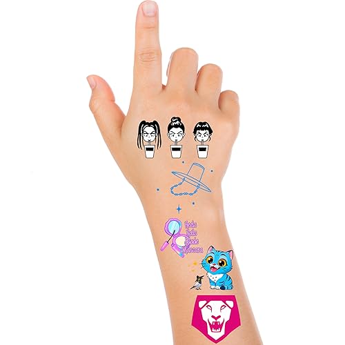 Demon Hunter Birthday Party Decorations,56PCS Kpop Temporary Tattoos for Kids,Adult,Perfect for Birthday Party, Halloween