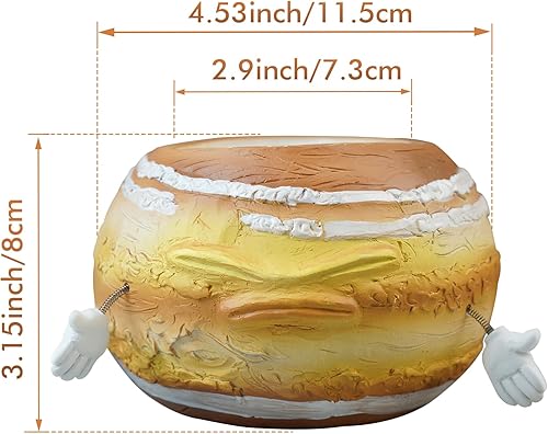 Vista 8 de Cinf Jupiter Flower Pots Doll Shaped Resin Garden Pots Cute Green Plants Flower Pot Lovely Pen Container Modern Decorative Planter Pot for Outdoor