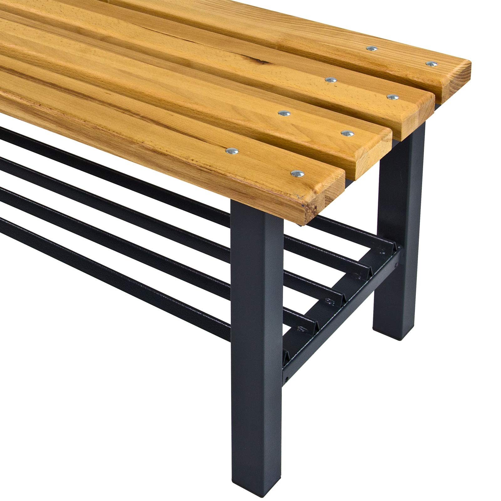 ADB - Panca per spogliatoio, 1000 mm, con griglia per scarpe, lunghezza 1000 x larghezza 400 x altezza 420 mm