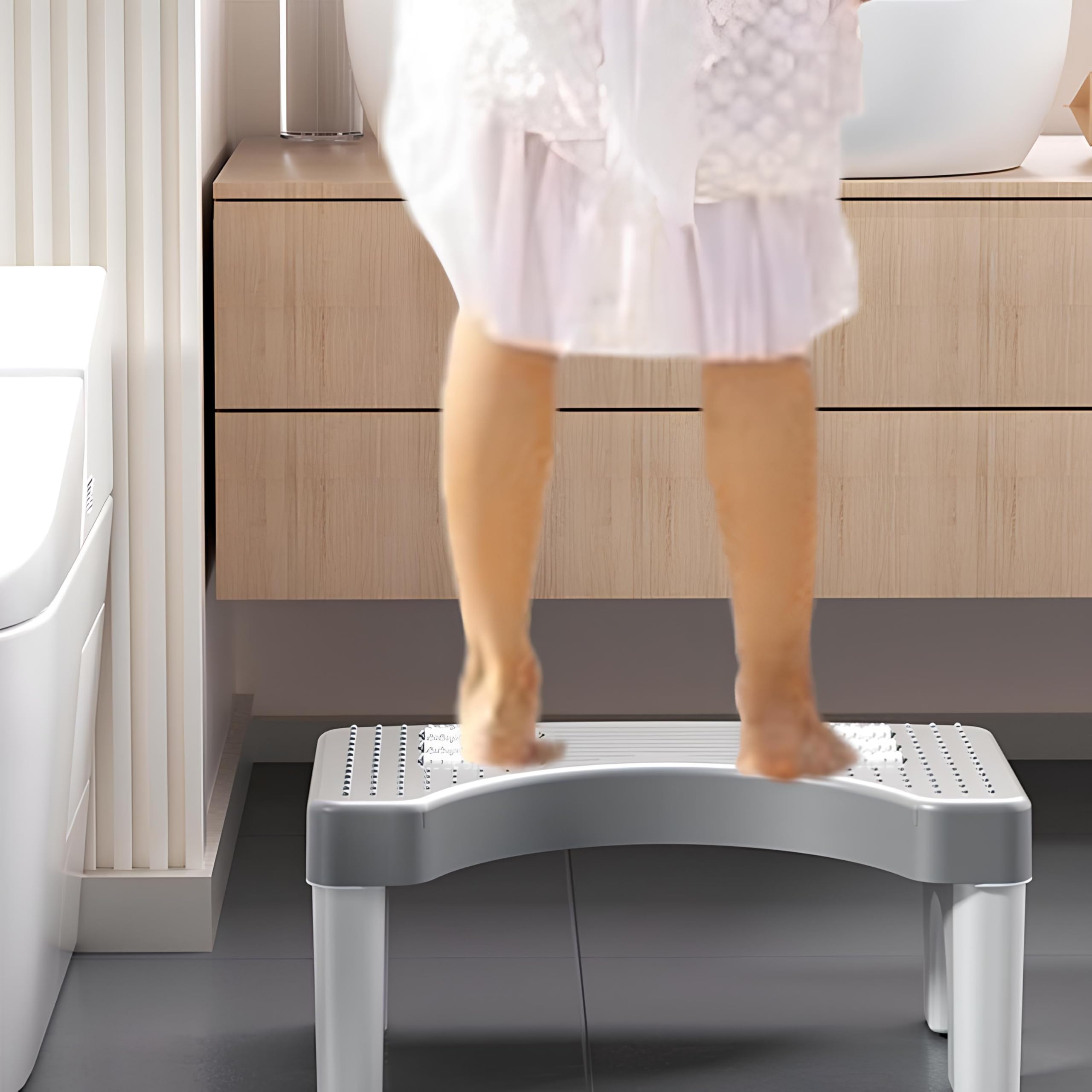 Sgabello Per Wc Ergonomico, Sgabello Da Toilette, Sgabello Da Bagno Fisiologico, Per Adulti Antiscivolo, Scientifico, Lenitivo Intestinale Previene Emorroidi, Costipazione, Flatulenza