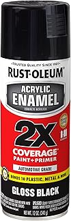 Rust-Oleum 271903 Acrylic Enamel 2X Gloss Black Spray Paint (12 oz)