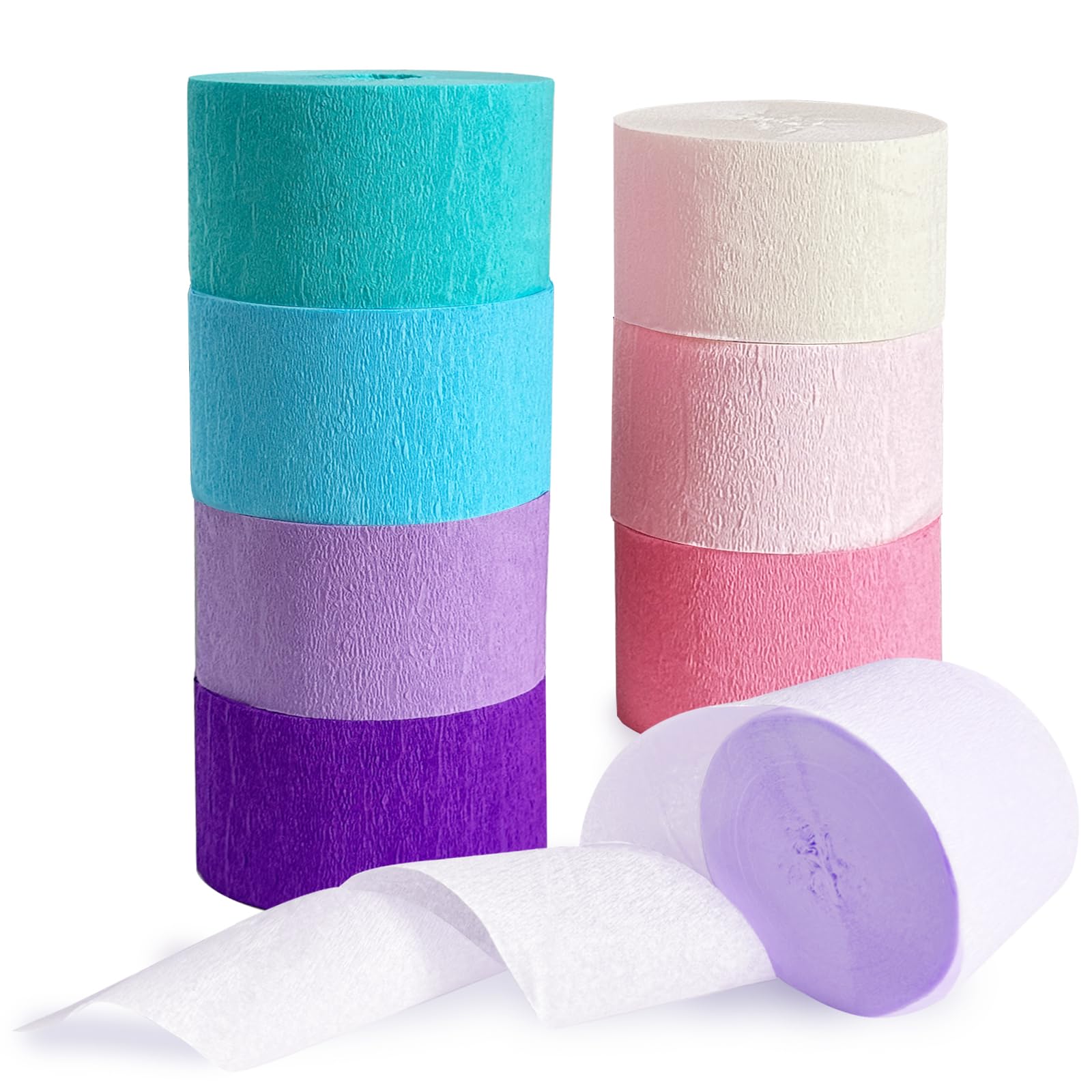 Ciieeo Lot de 10 fleurs en papier crépon à suspendre pour mariage, décoration de fête, décoration de fenêtre, décoration murale, papier crépon