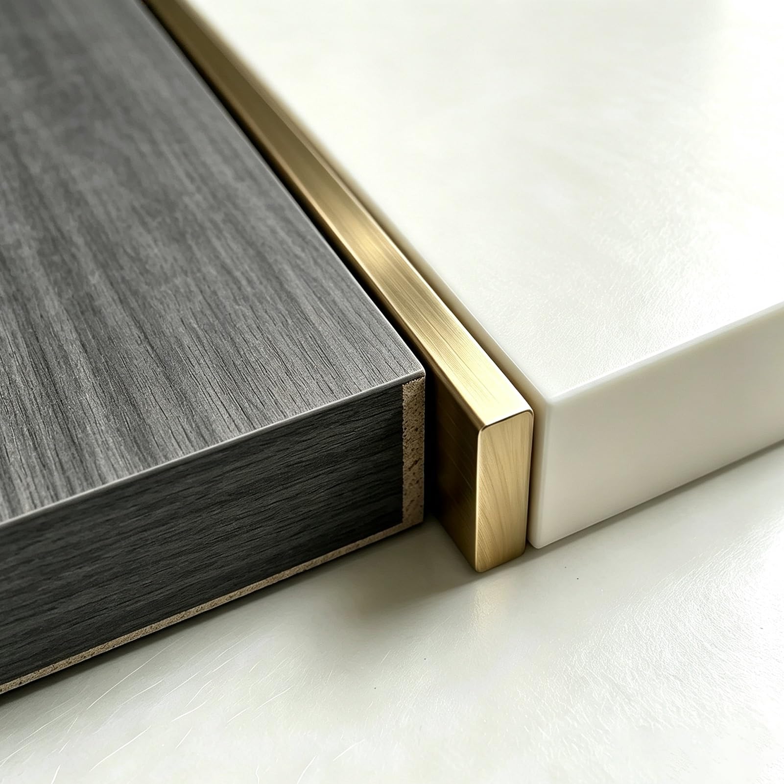 Perfil de Transición para Suelo Tira Divisoria para Suelos Laminados Latón Cepillado