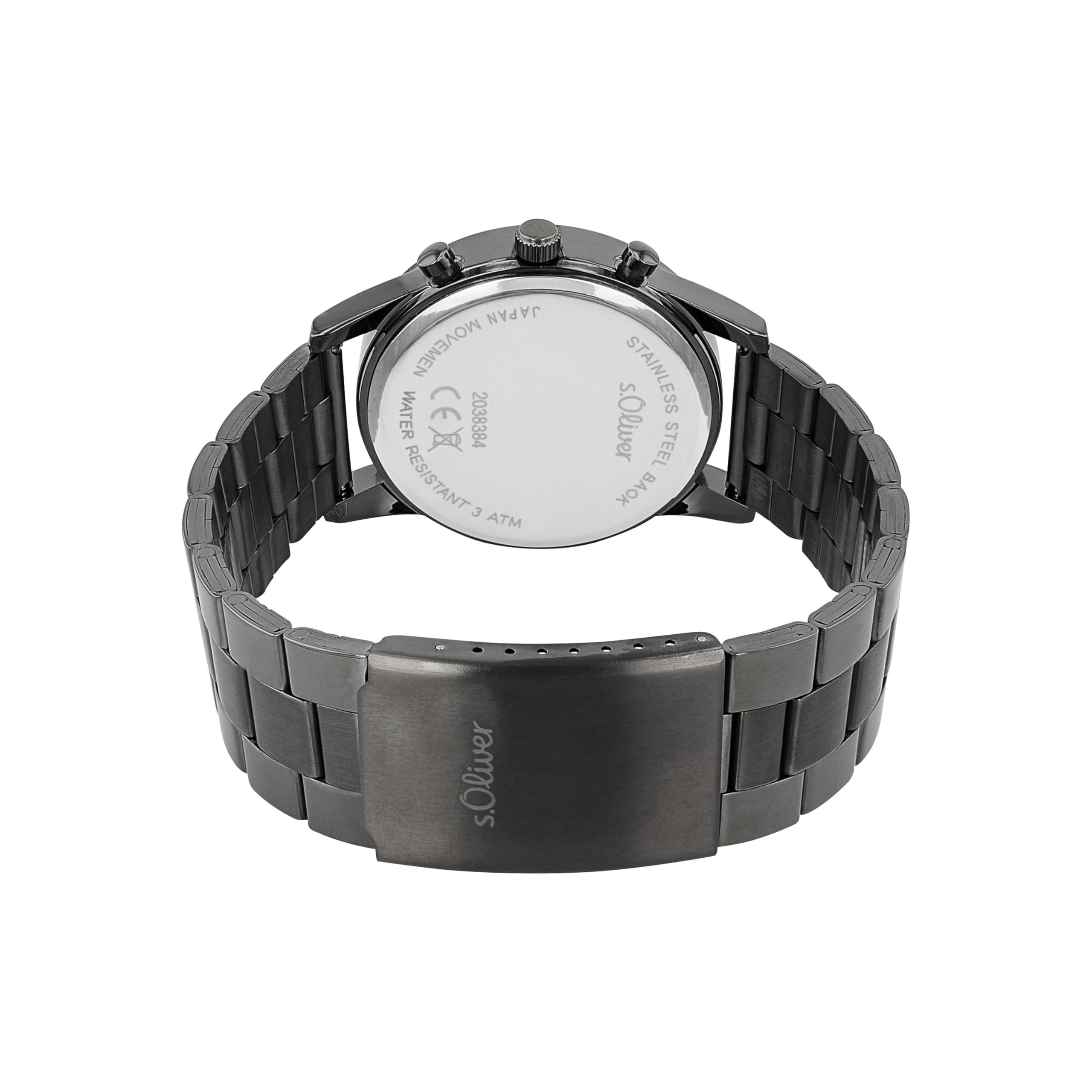 s.Oliver Armbanduhr Herren Chronograph Analog, mit Edelstahl Armband, 3 bar Wasserdicht, Kommt in Uhren Geschenk Box