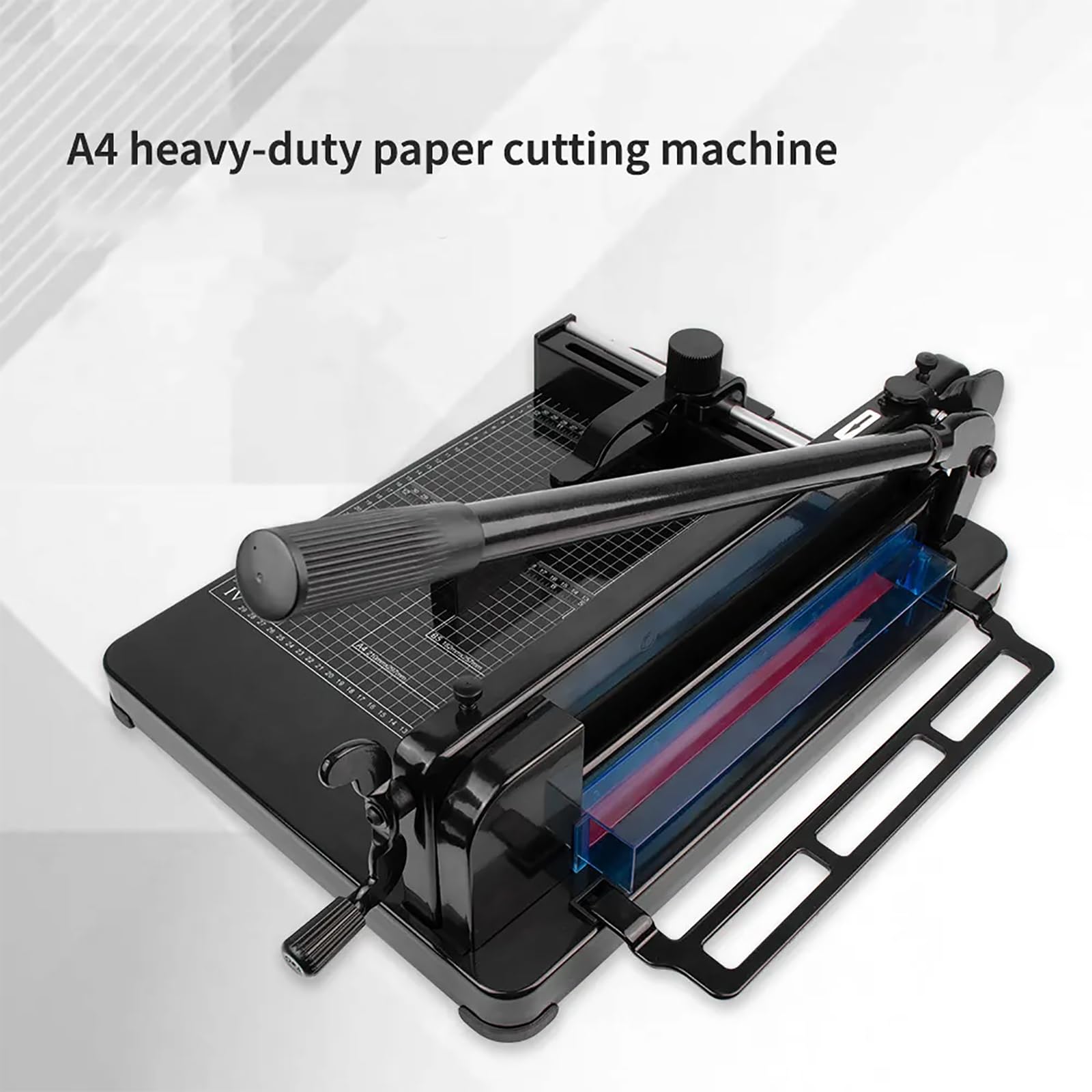Taglierina per carta resistente, tagliacarte in metallo A4 con tappetino antiscivolo, griglie guida di taglio trasparenti, larghezza di taglio 315 mm, per ufficio e scuola