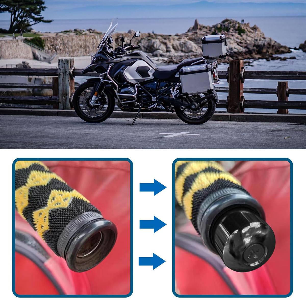 1 paio di tappi terminali per manubrio moto, adattatore terminale per manubrio in ferro pieno, modifica acceleratore, bilanciatore terminale barra compatibile con manubri da 22 mm