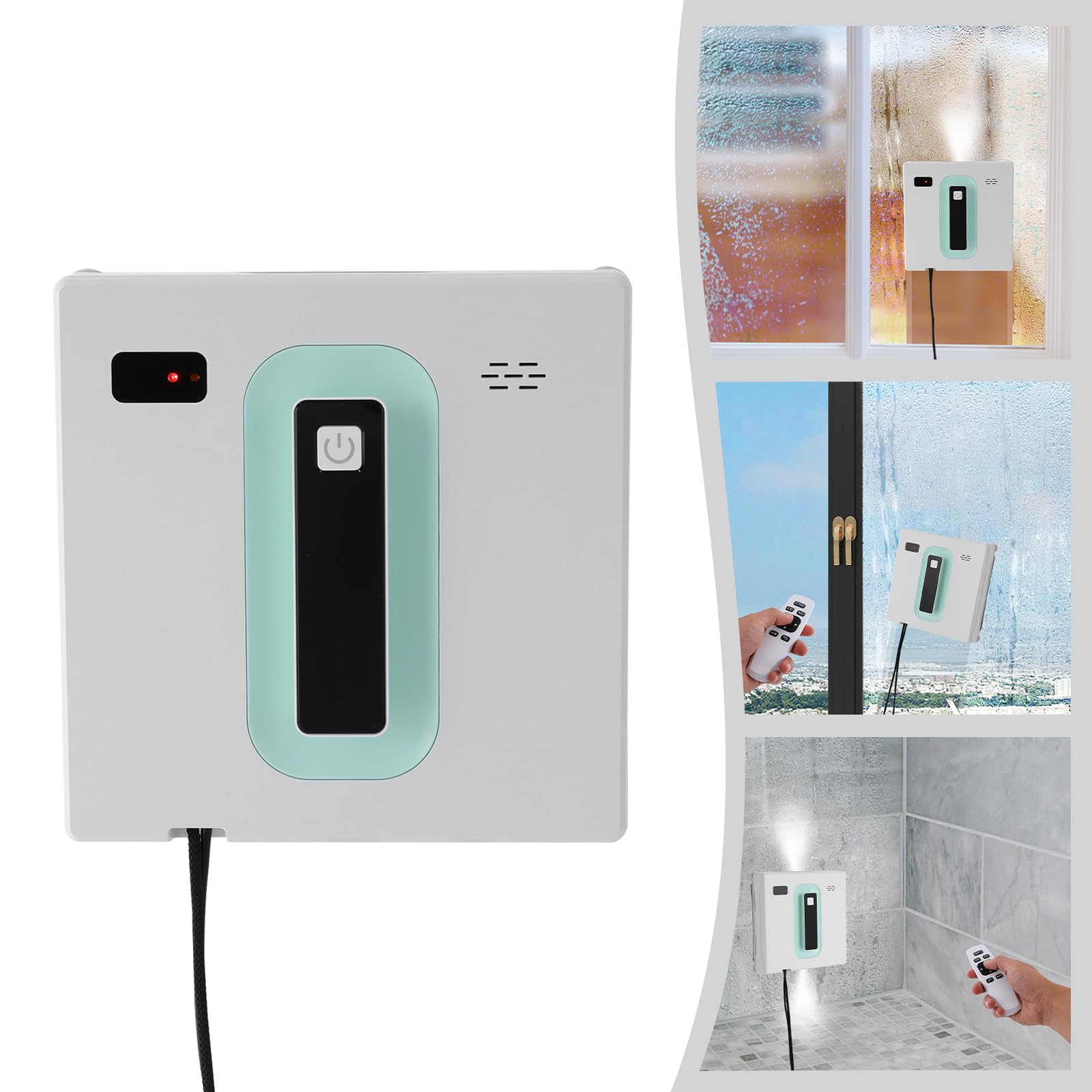Fensterreiniger, 2500 Pa Professioneller Elektrischer Fensterreiniger mit Doppeltem Wassersprühsystem Fernbedienung und Anwendungssteuerung Ferngesteuerter Fensterreiniger für Innen und Außenfenster