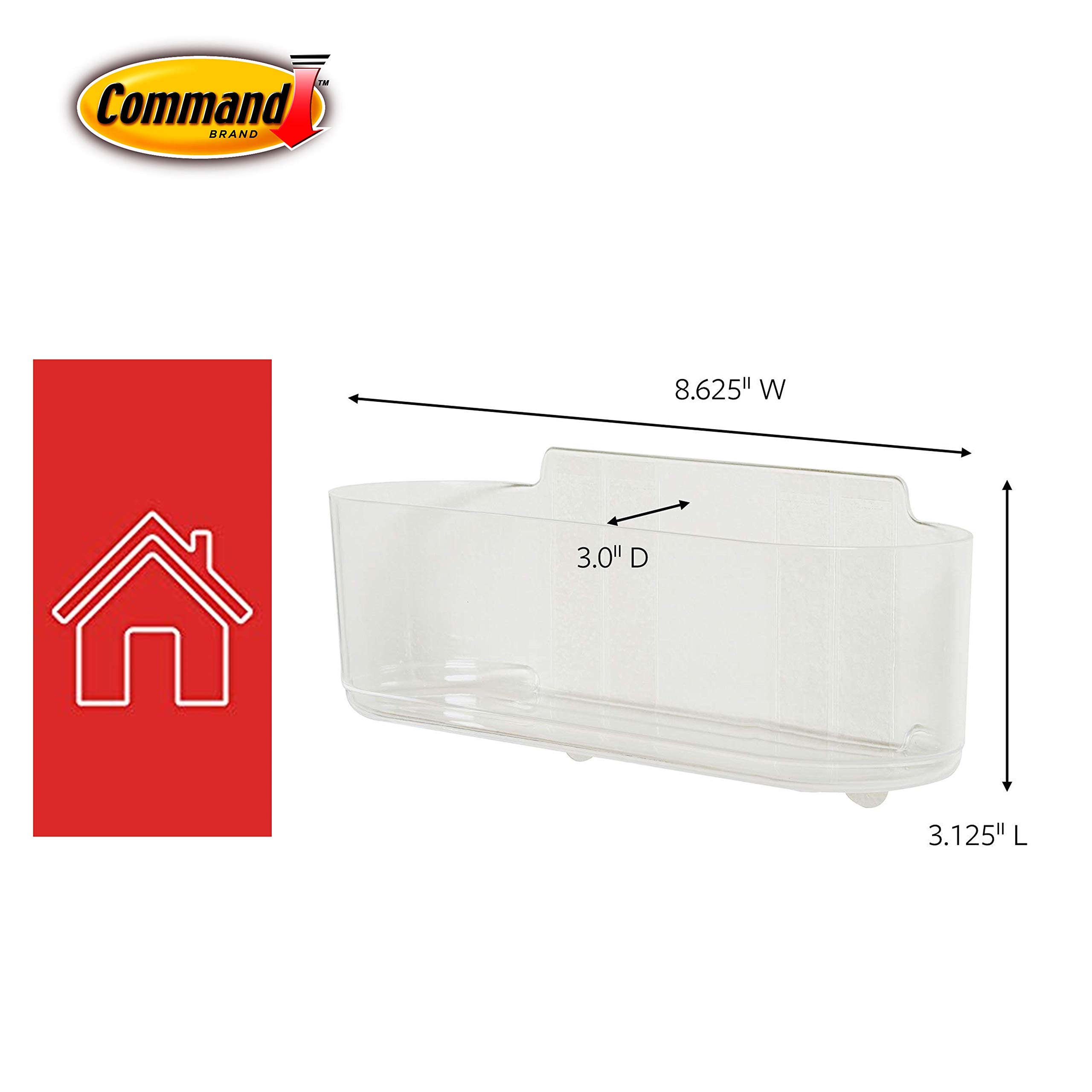 Command Large Caddy, Organize Damage-Free, 1 caddy, 4 strips (HOM-15)