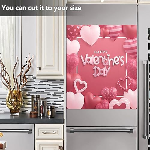 Miniatura 6 de Cubierta magnética para lavavajillas con texto en inglés «Happy Valentine's Day», calcomanías magnéticas para el hogar, cocina, nevera, lavadora, 23