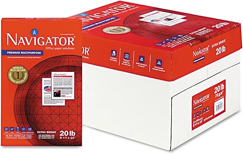 Navigator NMP1420 Premium Multiusos Papel 97 Brillo 20lb 8-1/2x14 Blanco 5000/Cartón