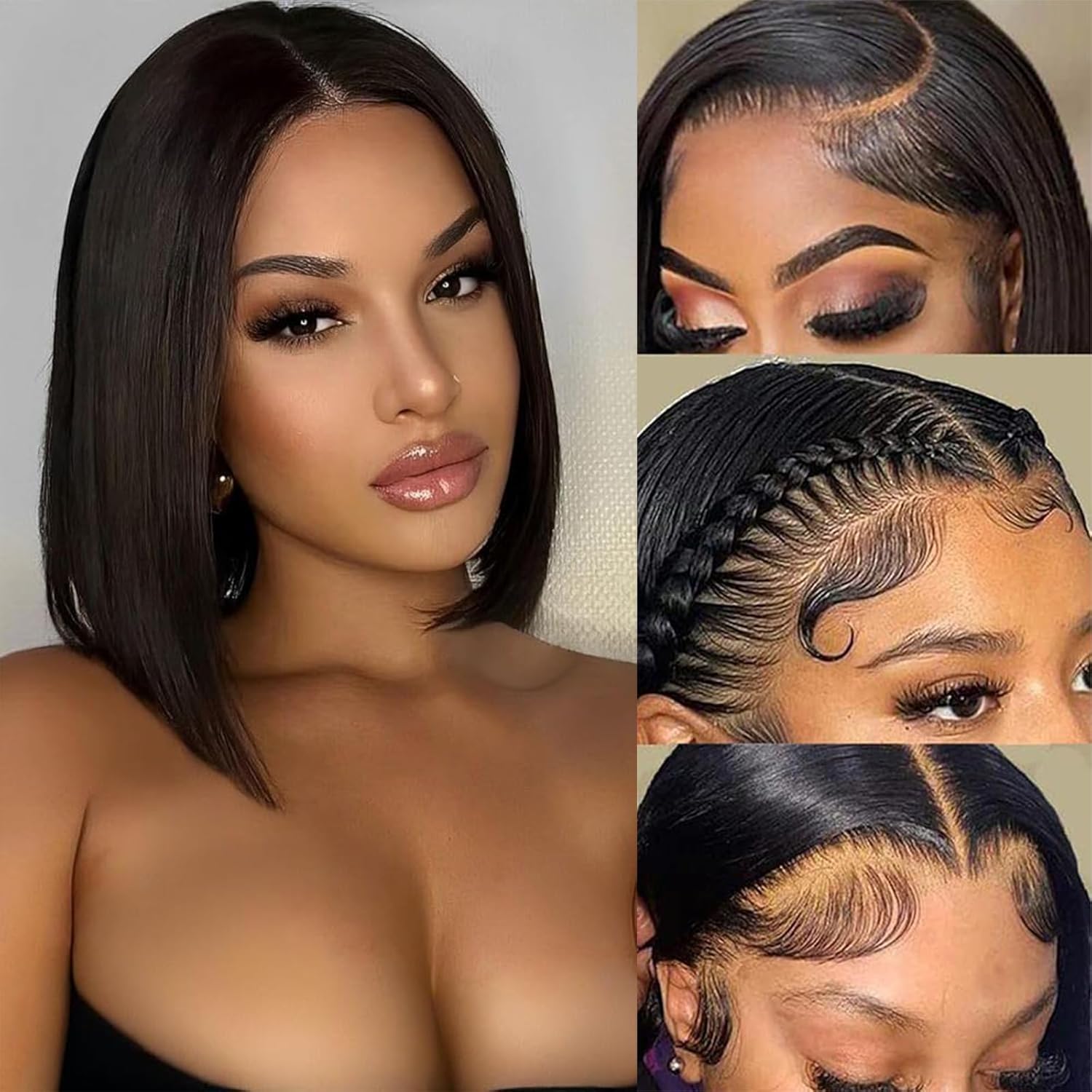 13x6 HD Frontal Wig 250 Density HD Lace Front Wigs Human Hair Pre Plucked with Baby Hair Brazilian Virgin Hair Glueless Body Wave Wig 26 Inch Transparent Lace Front Wigs Human Hair Natural Black