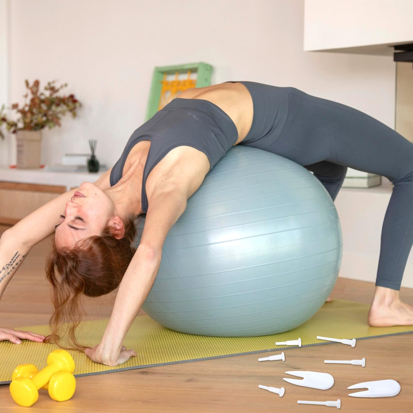 Ymapinc Lot de 12 bouchons de rechange pour ballon de fitness, yoga, ballons gonflables pour la maison, la salle de sport
