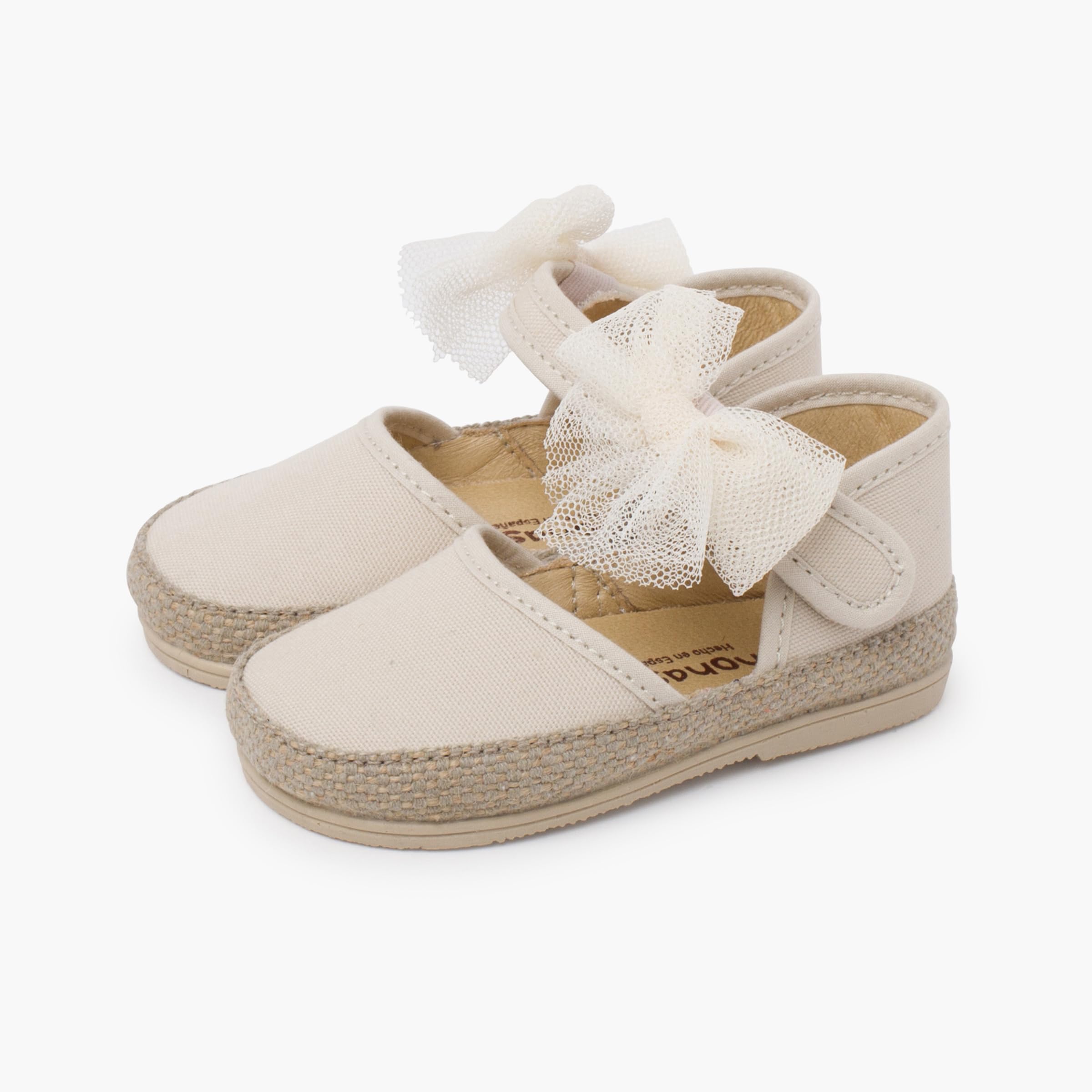 Pisamonas Espadrillas Bebè Suola Sottile Fiocco in Tulle