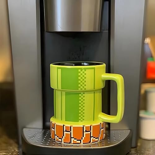 Miniatura 4 de Super Mario Warp Pipe - Taza de café de cerámica de regalo para jugadores, padres, entusiastas del café, para capuchino, café con leche o té