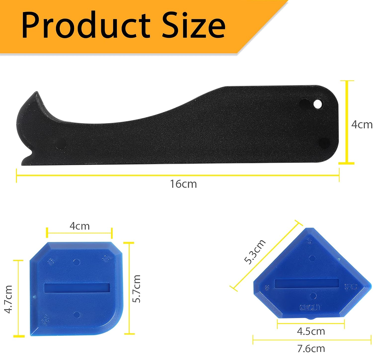 11Pcs Caulking Tools, 3 in 1 Silicone Caulking Finishing Tool Kit