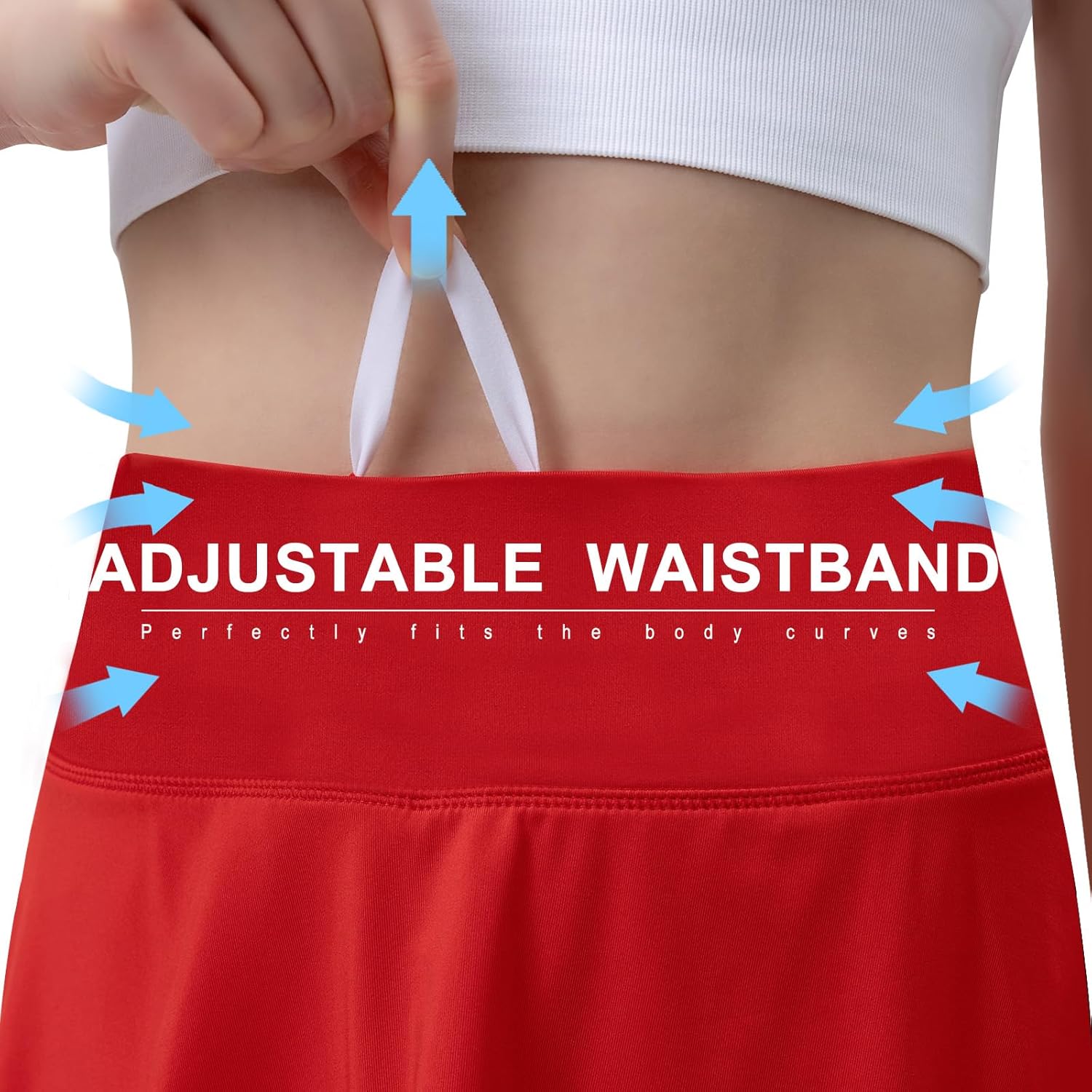 Tennis Skirt for Women Golf Skort Inner Shorts High Waisted Double Ruffle 2 Pockets Athletic Gym Yoga Workout Running - Image 4