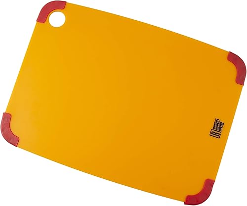 Miniatura 5 de CAMBRIDGE Robert Irvine - Juego de tablas de cortar antideslizantes de 3 piezas, color naranja